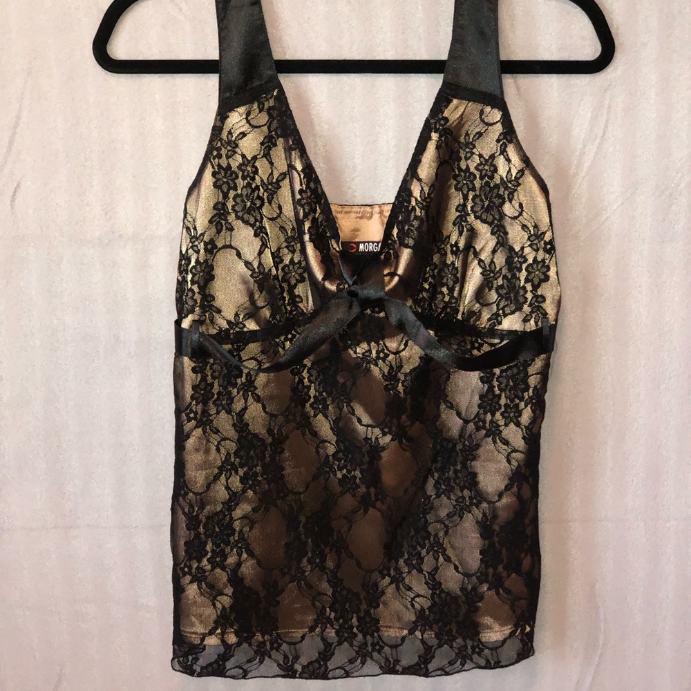 Fancy Black Lace Top